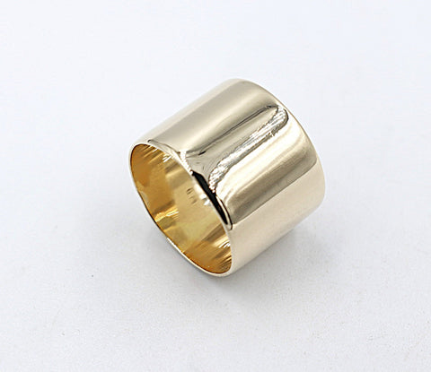9ct Gold Very wide Band 15.4mm wide