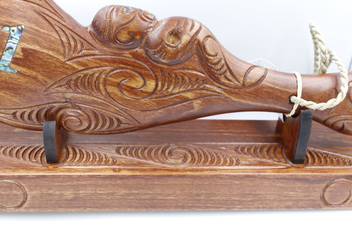 New Zealand Made Wood Paua 21st Wahaika With Base