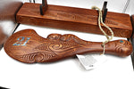 Native New Zealand Wood Paua 21st Wahaika With Base