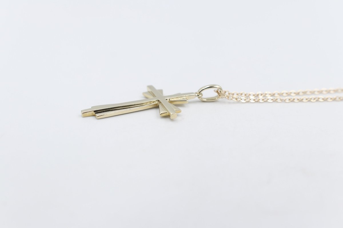 9ct Gold Solid Cross Pendent SYP2102