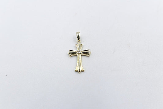 9ct Gold Diamond Set Cross SYP1930