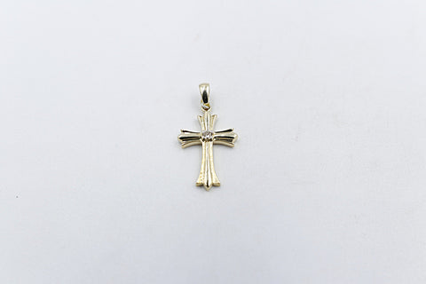 9ct Gold Diamond Set Cross SYP1930