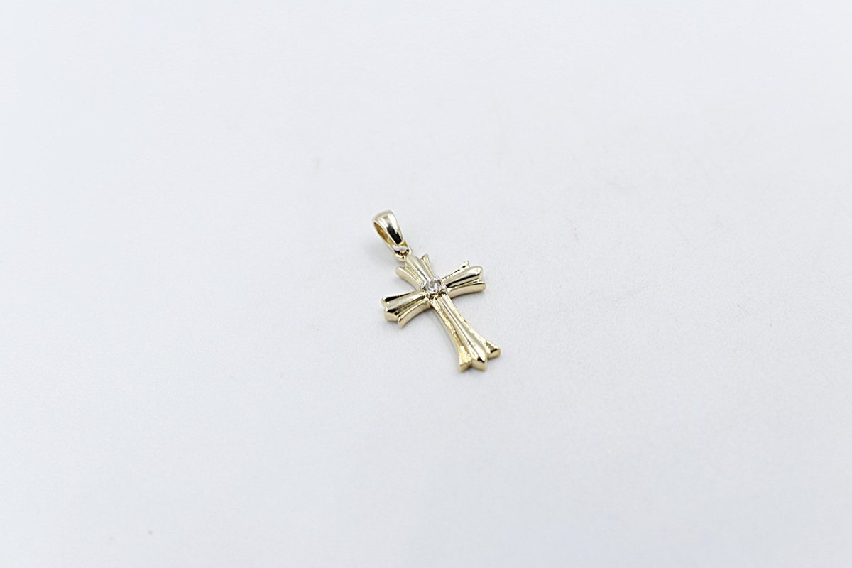 9ct Gold Diamond Set Cross SYP1930
