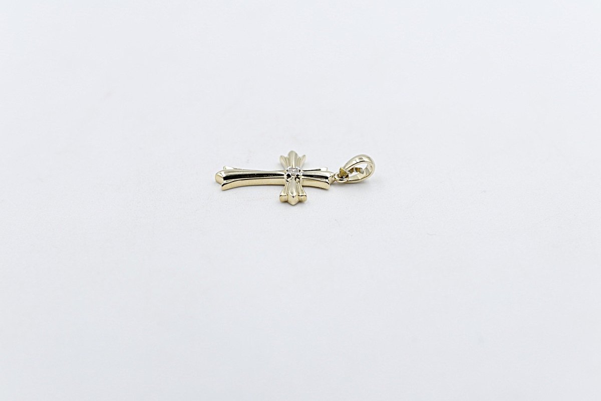 9ct Gold Diamond Set Cross SYP1930