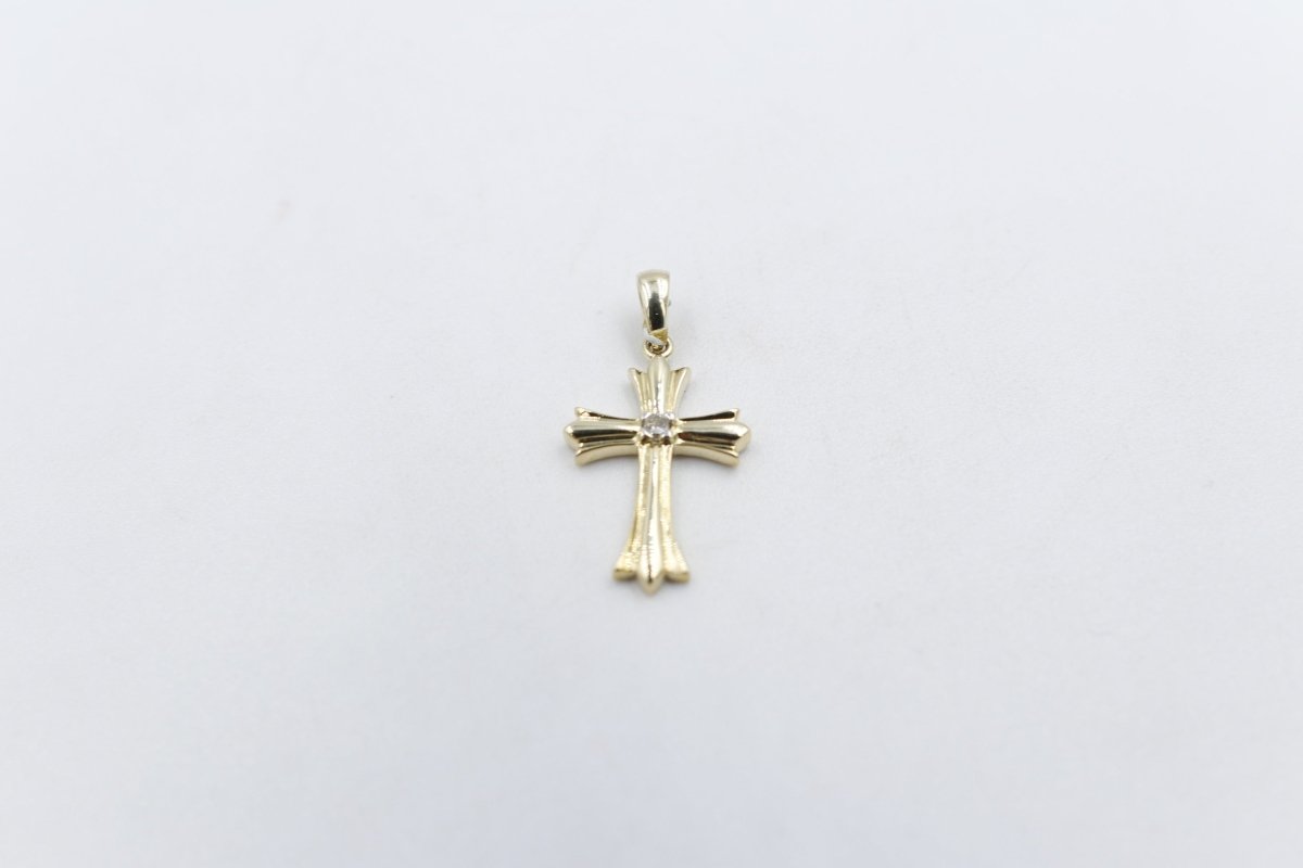 9ct Gold Diamond Set Cross SYP1930
