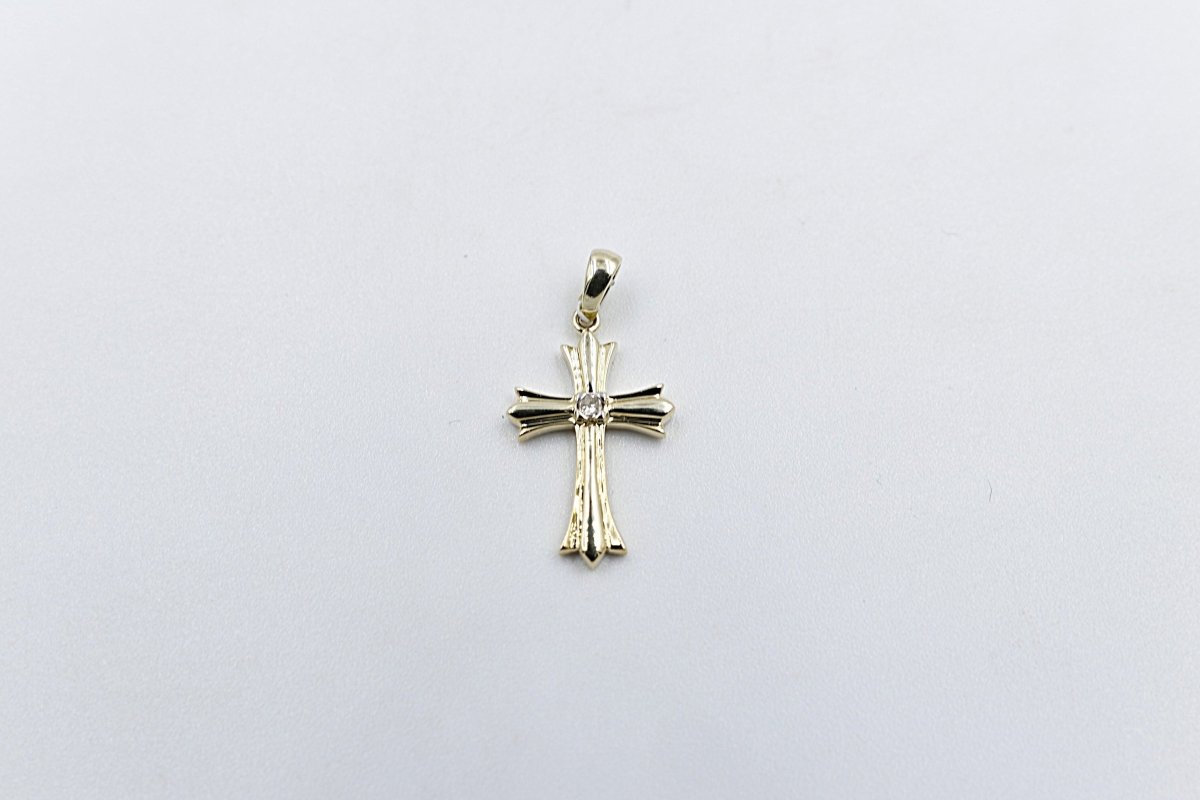 9ct Gold Diamond Set Cross SYP1930