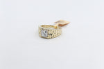 10K Gold Lab Grown 1ct Princess Cut Diamond Ring