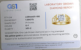 10K Gold Lab Grown 1ct Princess Cut Diamond Ring