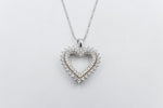 10K White Gold Diamond Heart Pendent SKP25072