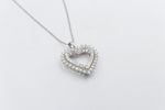 10K White Gold Diamond Heart Pendent SKP25072