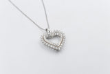 10K White Gold Diamond Heart Pendent SKP25072