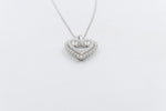10K White Gold Diamond Heart Pendent SKP25072