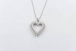 10K White Gold Diamond Heart Pendent SKP25072