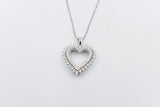 10K White Gold Diamond Heart Pendent SKP25072