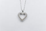10K White Gold Diamond Heart Pendent SKP25072