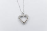 10K White Gold Diamond Heart Pendent SKP25072