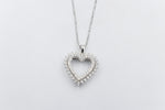 10K White Gold Diamond Heart Pendent SKP25072