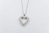 10K White Gold Diamond Heart Pendent SKP25072