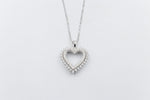10K White Gold Diamond Heart Pendent SKP25072