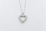 10K White Gold Diamond Heart Pendent SKP25072