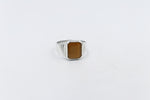 Stg Silver Ring with New Zealand Tigers Eye 155ALXTE