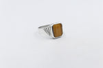 Stg Silver Ring with New Zealand Tigers Eye 155ALXTE