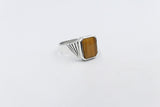 Stg Silver Ring with New Zealand Tigers Eye 155ALXTE