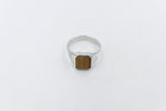 Stg Silver Ring with New Zealand Tigers Eye 155ALXTE