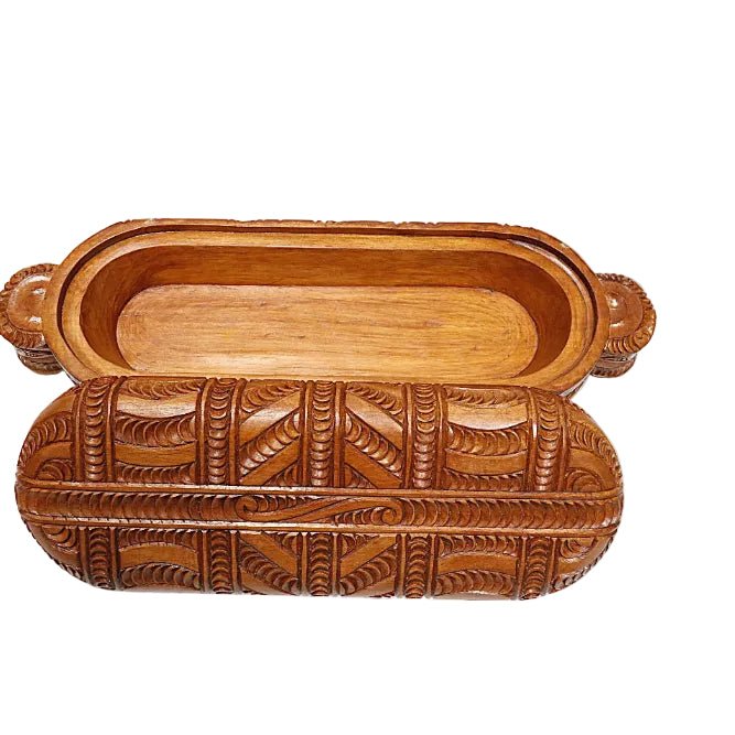 Mahogany Wooden Wakahuia Treasure Box WA027