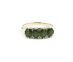 9ct Gold New Zealand Greenstone & Diamond Ring SYR7993G