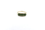 9ct Gold New Zealand Greenstone & Diamond Ring SYR7993G