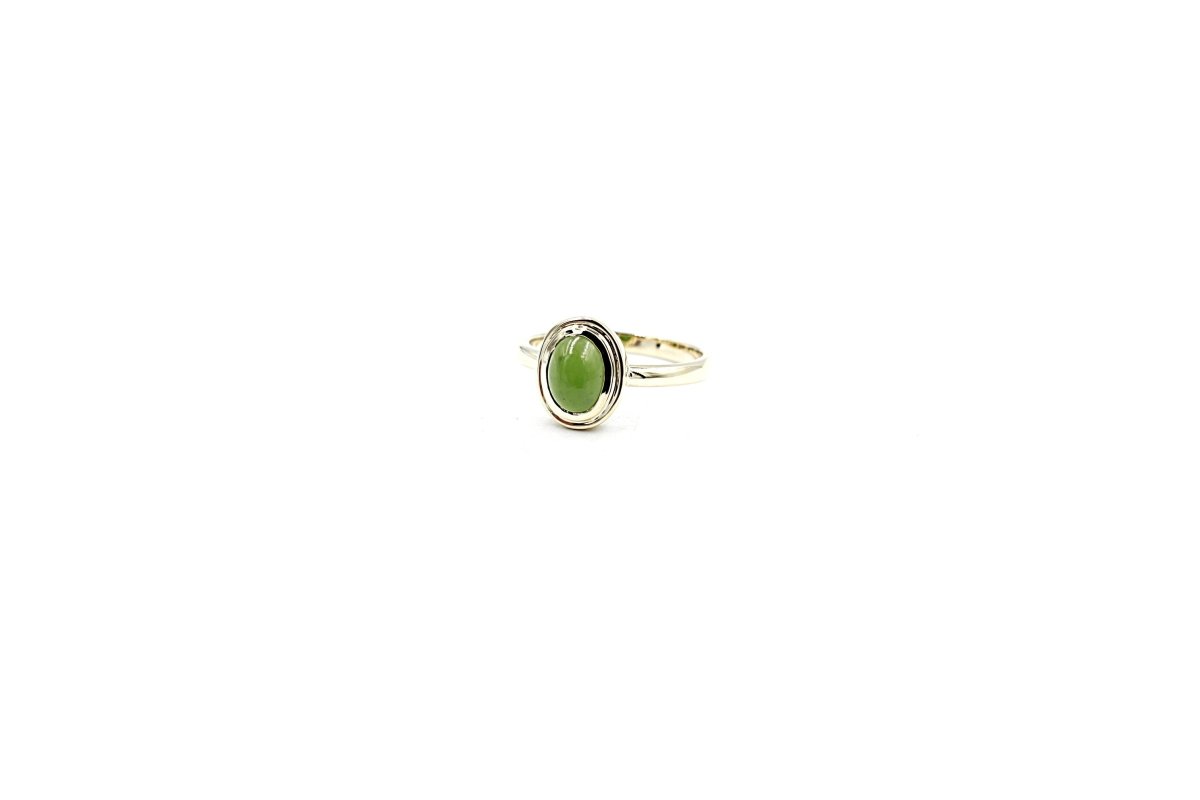 9ct Gold New Zealand Greenstone Ring SYR7888G
