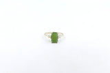 9ct Gold New Zealand Greenstone & Diamond Ring SYR7759G