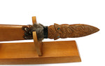 Wooden Taiaha with a Stand