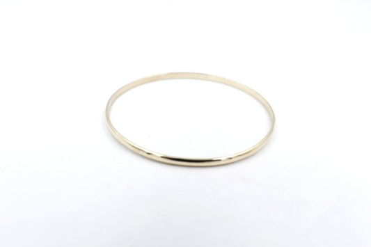 9ct Gold Solid Bangle 3mm ALB25