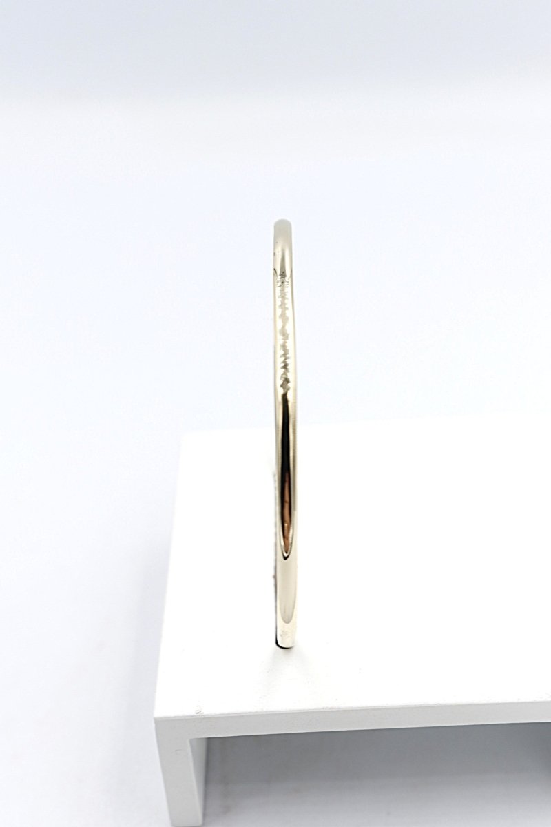 9ct Gold Solid Bangle 3mm ALB25