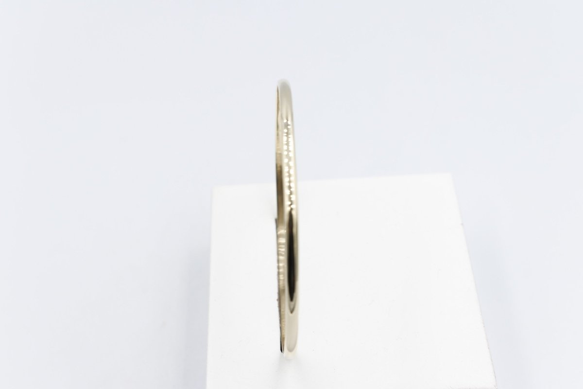 9ct Gold Solid Bangle 3mm ALB25