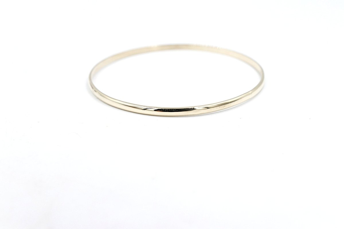 9ct Gold Solid Bangle 3mm ALB25