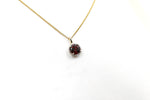 9ct Gold set Garnet & Diamond Pendent 5PD1001