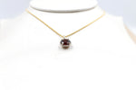 9ct Gold set Garnet & Diamond Pendent 5PD1001