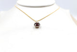9ct Gold set Garnet & Diamond Pendent 5PD1001