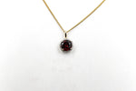 9ct Gold set Garnet & Diamond Pendent 5PD1001