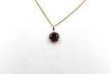 9ct Gold set Garnet & Diamond Pendent 5PD1001