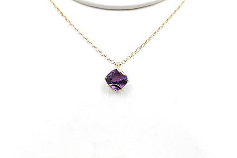 9ct Gold set Amethyst Pendent 5P0281