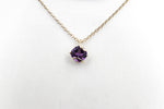 9ct Gold set Amethyst Pendent 5P0281