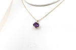9ct Gold set Amethyst Pendent 5P0281