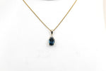 9ct Gold set London Blue Topaz Pendent 5P0120