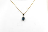 9ct Gold set London Blue Topaz Pendent 5P0120