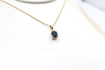 9ct Gold set London Blue Topaz Pendent 5P0120