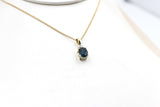 9ct Gold set London Blue Topaz Pendent 5P0120